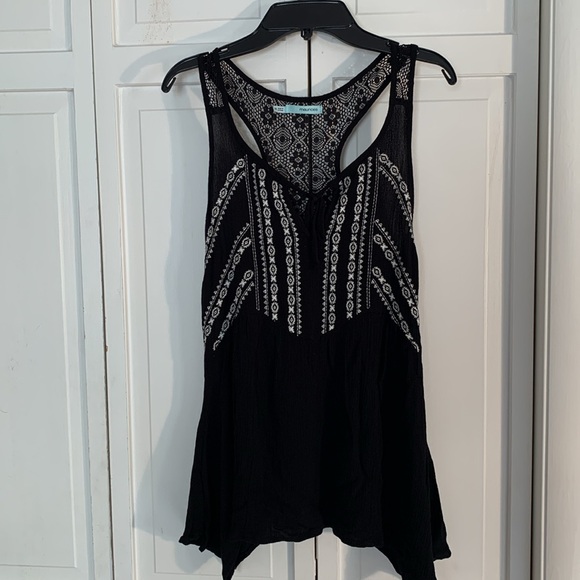 Maurice's Black Crochet Tank Top - Picture 1 of 7
